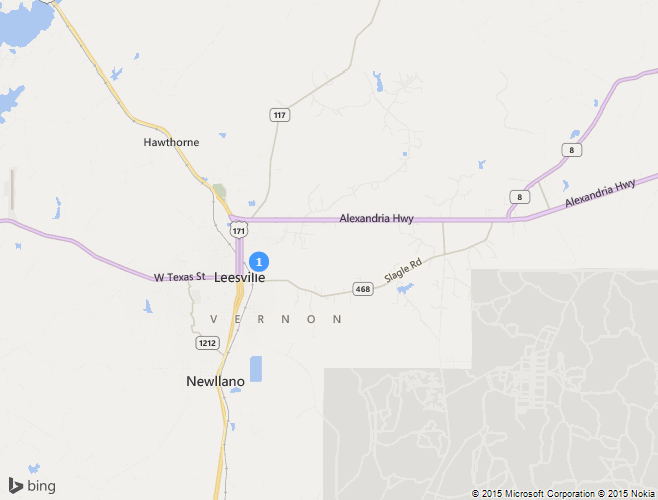 Map Inset of Leesville High School
